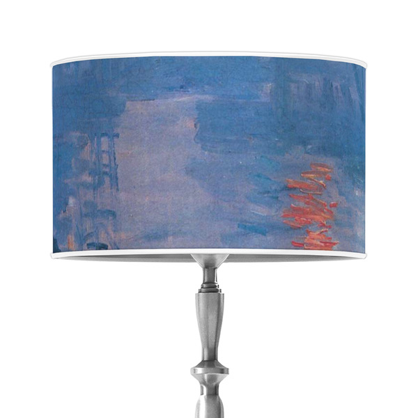Custom Impression Sunrise by Claude Monet 12" Drum Lamp Shade - Poly-film