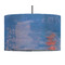 Impression Sunrise by Claude Monet 12" Drum Lampshade - PENDANT (Fabric)