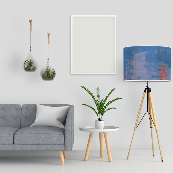 Impression Sunrise by Claude Monet 16" Drum Lampshade - LIFESTYLE