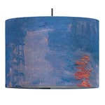 Impression Sunrise by Claude Monet 16" Drum Pendant Lamp - Fabric