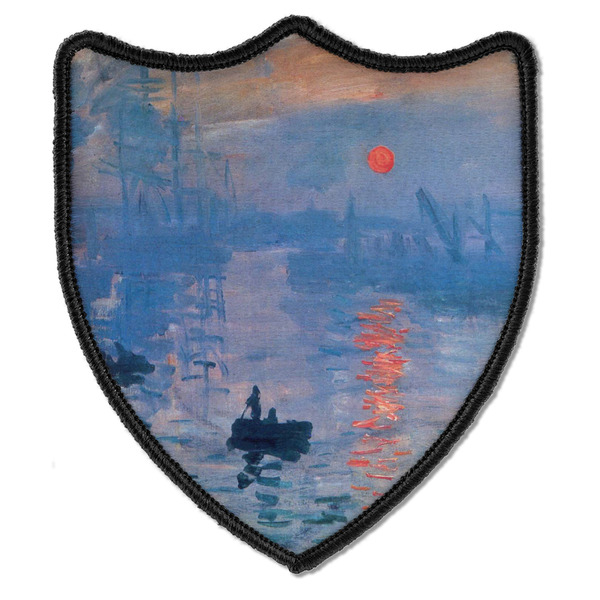 Custom Impression Sunrise by Claude Monet Iron On Shield Patch B