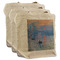 Impression Sunrise by Claude Monet 3 Reusable Cotton Grocery Bags - Front View