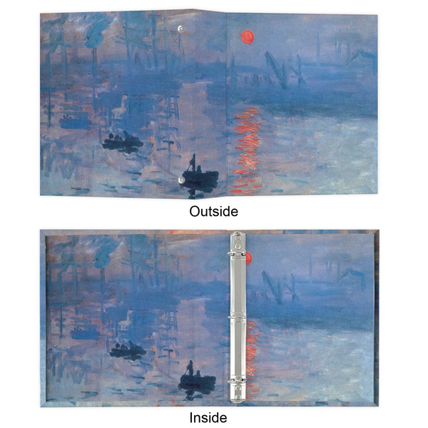 Impression Sunrise by Claude Monet 3 Ring Binders - Full Wrap - 1" - APPROVAL