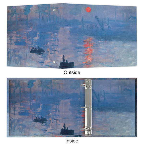 Impression Sunrise by Claude Monet 3 Ring Binders - Full Wrap - 2" - APPROVAL