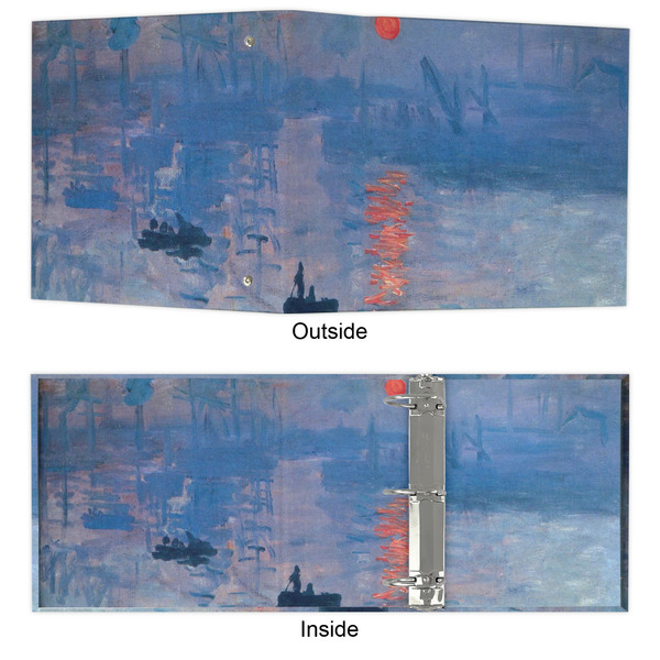 Impression Sunrise by Claude Monet 3 Ring Binders - Full Wrap - 3" - APPROVAL