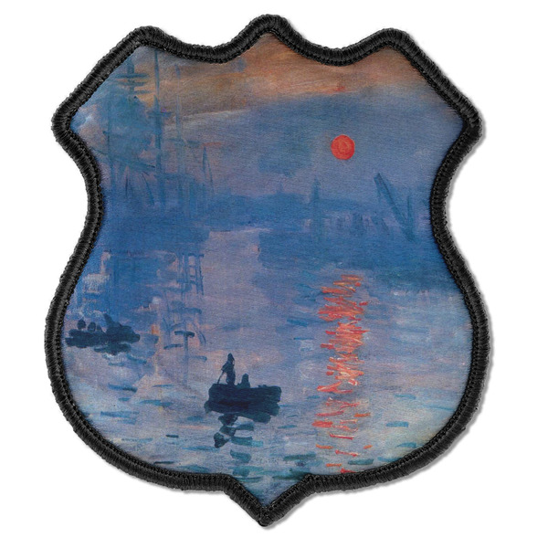 Custom Impression Sunrise by Claude Monet Iron On Shield Patch C