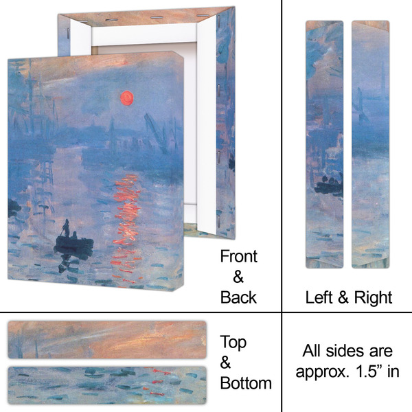 Impression Sunrise by Claude Monet 8x10 - Canvas Print - Approval