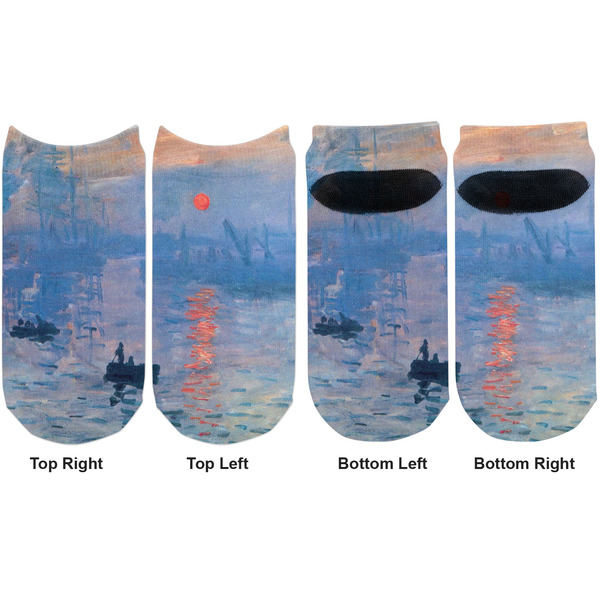 Impression Sunrise Adult Ankle Socks - Double Pair - Front and Back - Apvl