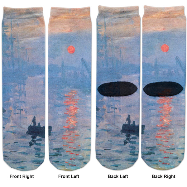 Impression Sunrise Adult Crew Socks - Double Pair - Front and Back - Apvl