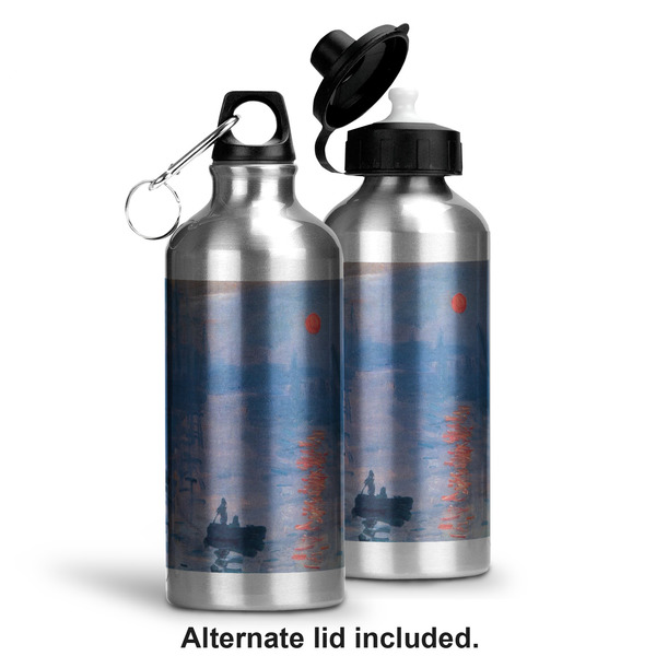 Impression Sunrise by Claude Monet Aluminum Water Bottle - Alternate lid options