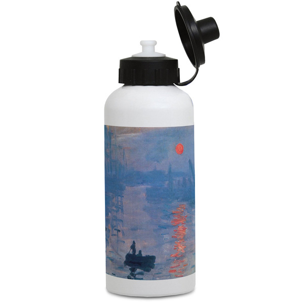 Custom Impression Sunrise by Claude Monet Water Bottles - Aluminum - 20 oz - White