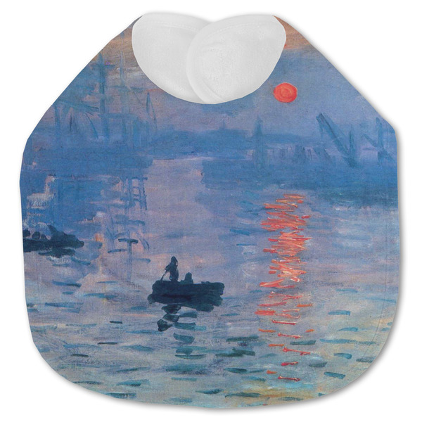 Custom Impression Sunrise by Claude Monet Jersey Knit Baby Bib