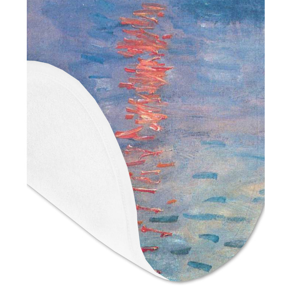 Impression Sunrise by Claude Monet Baby Bib - AFT detail