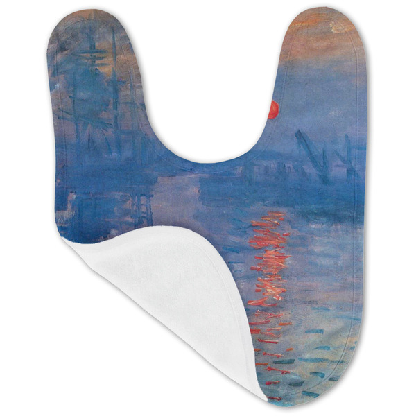 Impression Sunrise by Claude Monet Baby Bib - AFT folded