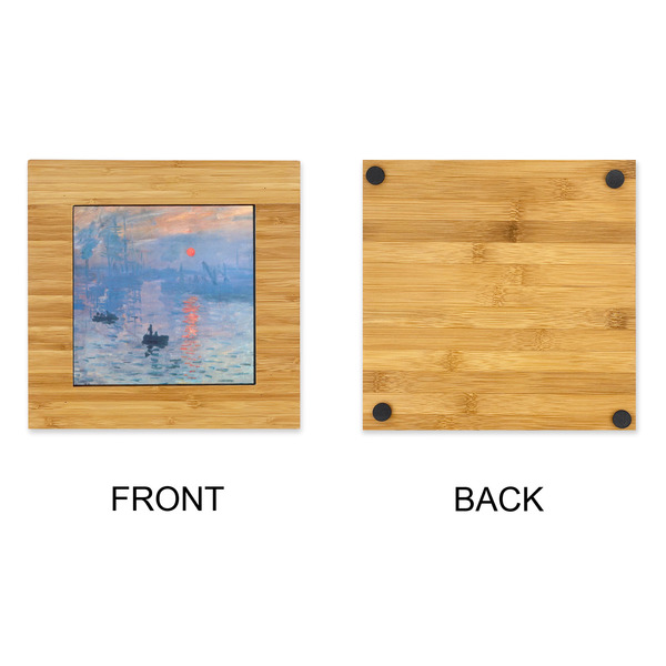 Impression Sunrise by Claude Monet Bamboo Trivet with 6" Tile - APPROVAL
