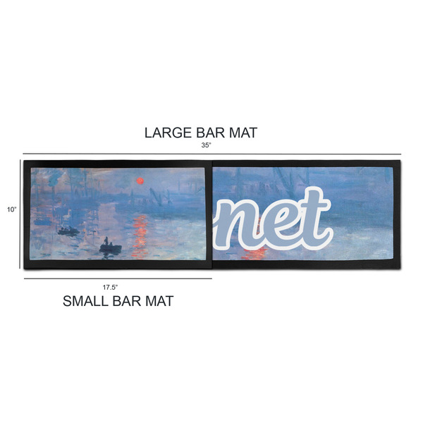 Impression Sunrise by Claude Monet Bar Mats - Sizing Chart