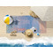 Impression Sunrise by Claude Monet Beach Towel Lifestyle