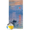 Impression Sunrise by Claude Monet Beach Towel w/ Beach Ball