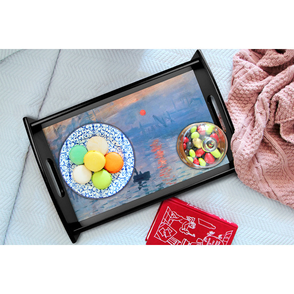 Impression Sunrise by Claude Monet Black Tray - Lifestyle (UPDATED)