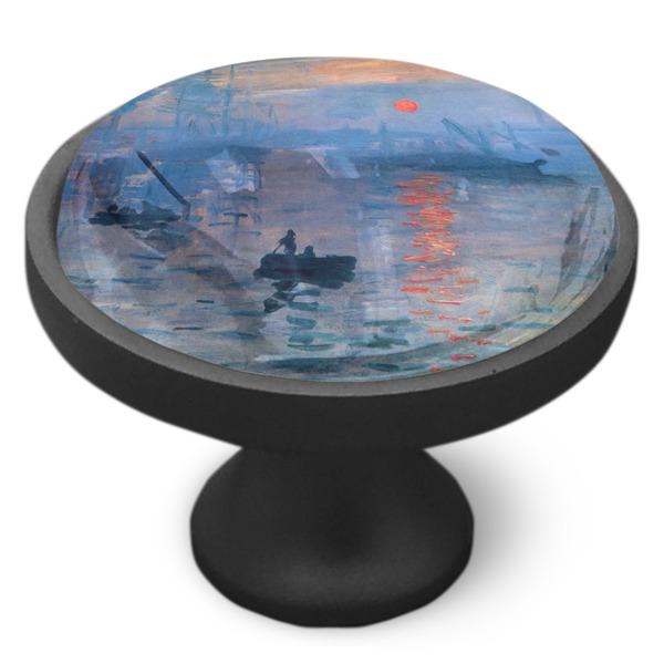 Impression Sunrise by Claude Monet Cabinet Knob - Black - Side