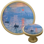 Impression Sunrise by Claude Monet Cabinet Knob - Gold