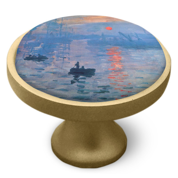Impression Sunrise by Claude Monet Cabinet Knob - Gold - Side