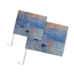 Impression Sunrise by Claude Monet Car Flag