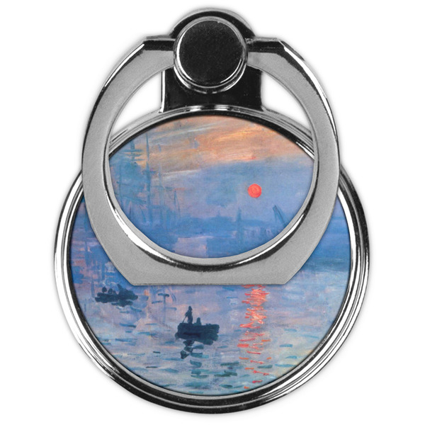 Impression Sunrise by Claude Monet Cell Phone Ring Stand & Holder - Front (Collapsed)