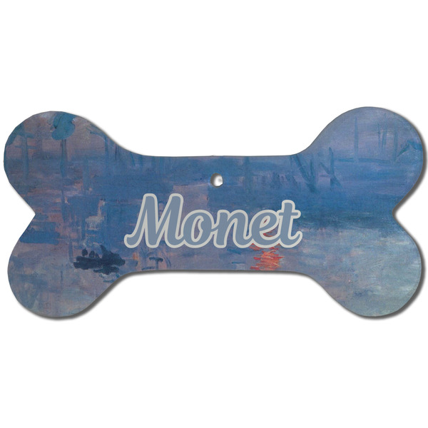 Custom Impression Sunrise by Claude Monet Ceramic Dog Ornament - Front