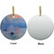 Impression Sunrise by Claude Monet Ceramic Flat Ornament - Circle Front & Back (APPROVAL)