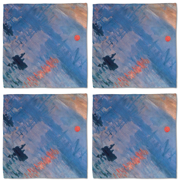 Impression Sunrise by Claude Monet Cloth Napkins - Personalized Lunch (APPROVAL) Set of 4