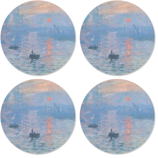 Impression Sunrise by Claude Monet Coaster Round Rubber Back - Apvl