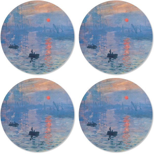 Impression Sunrise by Claude Monet Coaster Round Rubber Back - Apvl