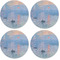 Impression Sunrise by Claude Monet Coaster Round Rubber Back - Apvl