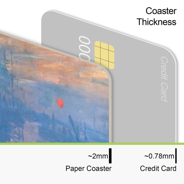 Impression Sunrise by Claude Monet Coaster Thickness