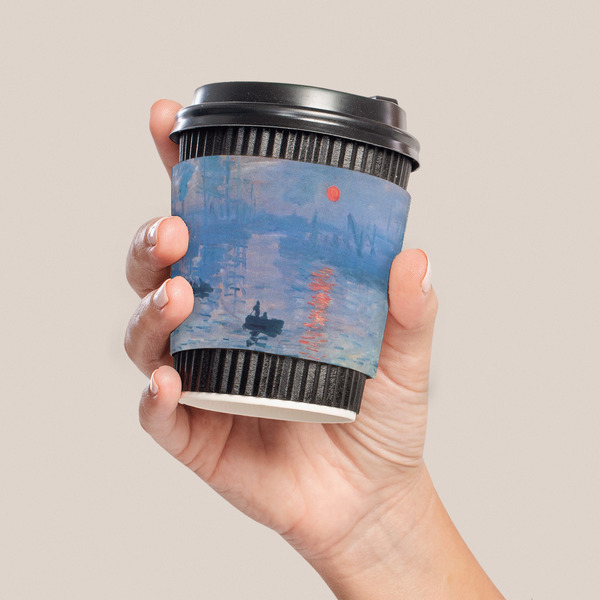 Impression Sunrise by Claude Monet Coffee Cup Sleeve - LIFESTYLE