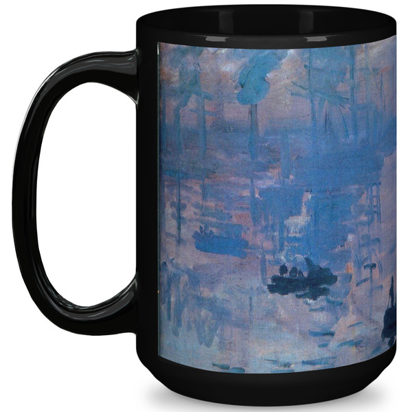 Custom Impression Sunrise by Claude Monet 15 Oz Coffee Mug - Black