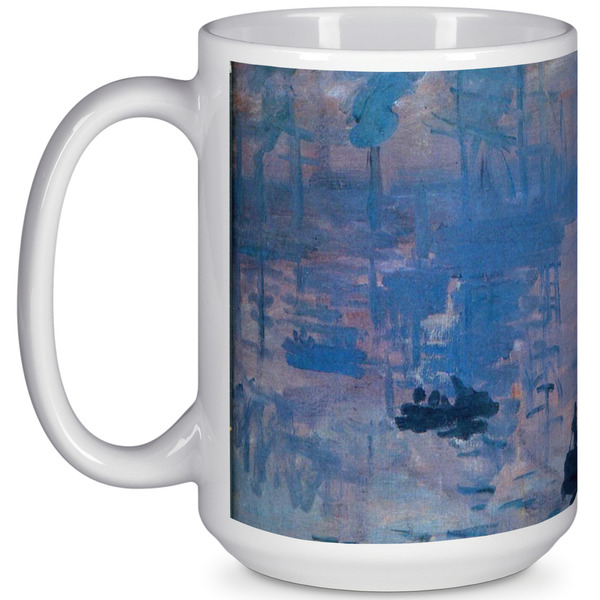 Custom Impression Sunrise by Claude Monet 15 Oz Coffee Mug - White