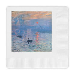 Impression Sunrise by Claude Monet Embossed Decorative Napkins