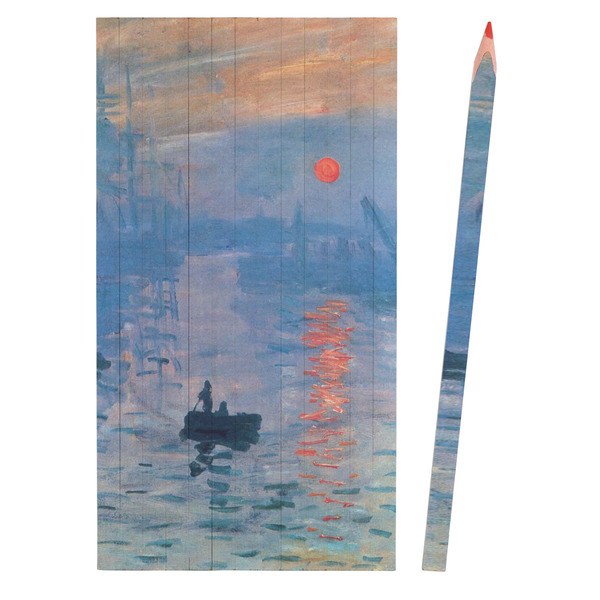 Impression Sunrise by Claude Monet Colored Pencils - Front View