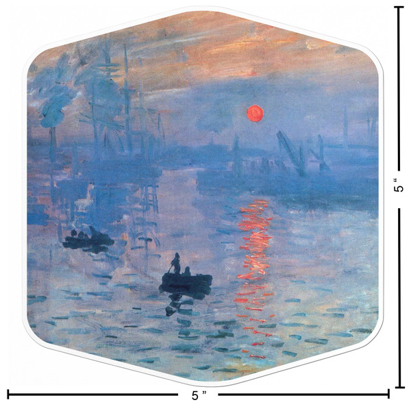 Impression Sunrise by Claude Monet Custom Shape Iron On Patches - L - APPROVAL