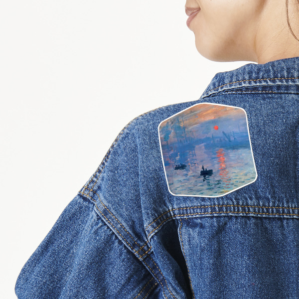 Custom Impression Sunrise by Claude Monet Twill Iron On Patch - Custom Shape
