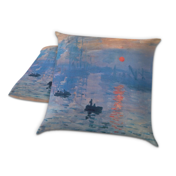 Impression Sunrise by Claude Monet Decorative Pillow Case - TWO
