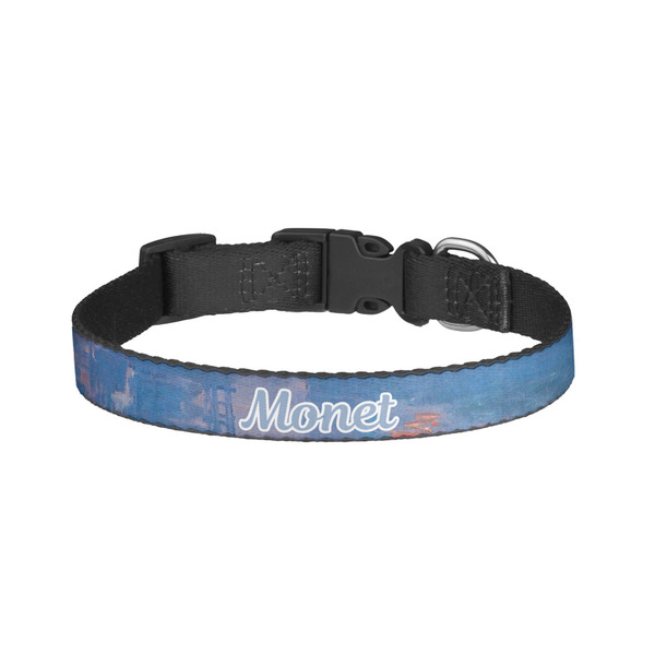 Custom Impression Sunrise by Claude Monet Dog Collar - Large
