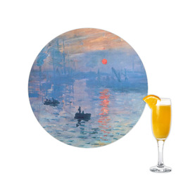 Impression Sunrise by Claude Monet Printed Drink Topper - 2.15"