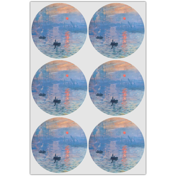 Impression Sunrise by Claude Monet Drink Topper - XLarge - Set of 6
