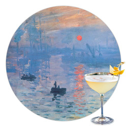 Impression Sunrise by Claude Monet Printed Drink Topper - 3.5"