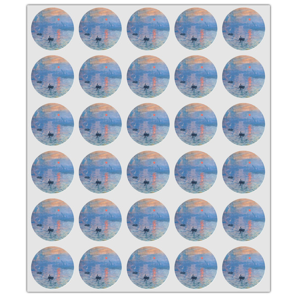 Impression Sunrise by Claude Monet Drink Topper - XSmall - Set of 30