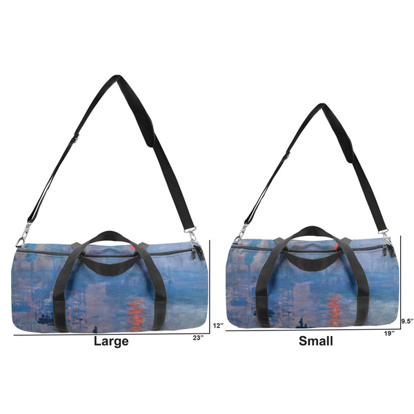 Impression Sunrise by Claude Monet Duffle Bag Small and Large