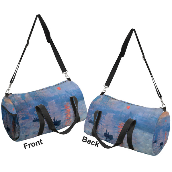 Impression Sunrise by Claude Monet Duffle bag large front and back sides